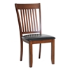 Rachel Slat Back Dining Chair - Walnut Frame, Black Seat - WI-PCH-5007-S3