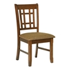 Megan Windowpane Dining Chair - Walnut, Brown Twill - WI-PCH-500-B