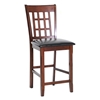 Amber 25.5'' Counter Stool - Cherry Frame, Black Seat - WI-PCH500-B-24
