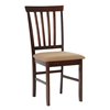 Tiffany Slatted Dining Chair - Cappuccino, Taupe Seat - WI-PCH6822