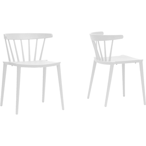 Finchum Plastic Stackable Dining Chair - White (Set of 2) 