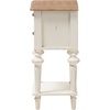 Marquetterie 2 Drawers Nightstand - White, Natural - WI-PRL8VM-AR-M-B