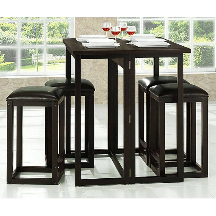 Leeds Folding Pub Table with Backless Stools 