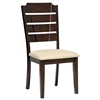 Victoria Slatted Dining Chair - Cappuccino Frame, Beige Fabric - WI-RT201-CHR
