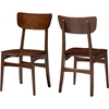 Netherlands Dining Side Chair - Walnut Dark Brown (Set of 2) - WI-RT365-CHR