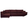 Natalie Deep Plum Fabric Sectional and Chaise - WI-S-610