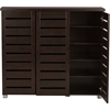 Adalwin 3 Doors Entryway Shoes Storage Cabinet - Dark Brown - WI-SC863533-WENGE