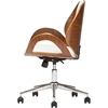 Watson Swivel Office Chair - White, Walnut - WI-SDM2225-5-WALNUT-WHITE