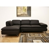 Misha Brown Leather Modern Sectional with Chaise - WI-SF492C-BRW