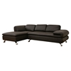 Misha Brown Leather Modern Sectional with Chaise - WI-SF492C-BRW