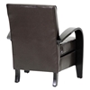 Iringa Lounge Chair - Black Curved Arms, Dark Brown Upholstery - WI-SS-04-DARK-BROWN