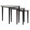 Griffith Wooden Nesting Tables Set - Wenge, Rounded Triangle Top - WI-ST601-WENGE-AT