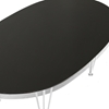 Hubbard Wooden Coffee Table - Wenge, Oval Top, Chrome Steel - WI-TB104-WENGE-CT