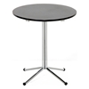 Grimes Round End Table - Wenge Wood Top, Silver Steel Base - WI-TB979-WENGE-AT