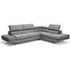 Adelaide Chaise Sectional Sofa - Adjustable Headrests, Gray Twill - WI-TD1909-SECTIONAL-RFC-07026-6A