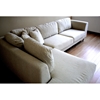 Sterling Cream Twill Fabric Sectional Sofa with Chaise - WI-TD7304-RUGI-01