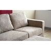 Tan Microfiber Sectional Sofa and Ottoman - WI-TD7813B-KF-06
