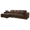 Florence Brown Twill Fabric Modern Sectional with Chaise - WI-TD9806-RUGI-47