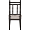 Heather Wood Dining Chair - Black and Beige Cushion - WI-TSF-6401-BEIGE-BLACK-DC