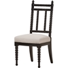 Heather Wood Dining Chair - Black and Beige Cushion - WI-TSF-6401-BEIGE-BLACK-DC