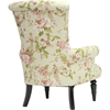 Kimmett Linen Floral Accent Chair - Beige and Pink - WI-TSF-71010-CC-FLOWER