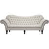 Bostwick 2-Piece Linen Classic Victorian Sofa Set - Nailhead, Beige - WI-TSF-7202-BEIGE-SET