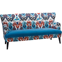 Lacey Paisley Ikat Sofa - Blue Seat