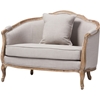 Corneille 2-Piece Linen Upholstered Sofa Set - Beige - WI-TSF-8130-BEIGE-SET