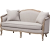 Corneille 2-Piece Linen Upholstered Sofa Set - Beige - WI-TSF-8130-BEIGE-SET