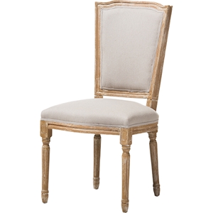 Cadencia Fabric Upholstered Dining Side Chair - Beige, Natural 