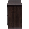 Adelino 4 Glass Doors TV Cabinet - 2 Drawers, Dark Brown - WI-TV834133-WENGE