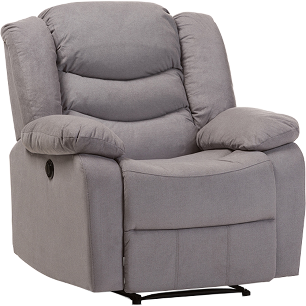 Fabric Power Recliner Chair Gray DCG Stores