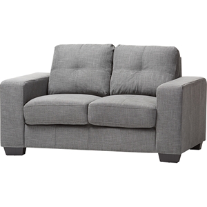 Westerlund Upholstered Loveseat - Tufted, Gray 