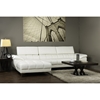 Sosegado Leather Sectional Sofa - Left Facing Chaise, White - WI-U2386S-BLWH-LFC
