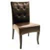 Kirkwood Espresso Brown Tufted Leather Dining Chair - WI-Y-073