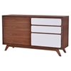 Father Buffet Table - Walnut and White - ZM-100153