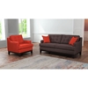 Chicago Tufted Sofa - Charcoal and Burnt Orange - ZM-100174