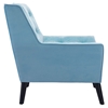 Nantucket Arm Chair - Tufted, Aqua Velvet - ZM-100214
