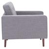Puget Arm Chair - Tufted, Gray - ZM-100219