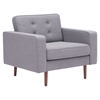 Puget Arm Chair - Tufted, Gray - ZM-100219