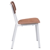 Cappuccino Dining Chair - White and Walnut - ZM-100245