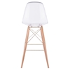 Shadow Bar Chair - Backless, Transparent, Natural and Gold - ZM-100261