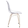 Shadow Dining Chair - Transparent and Gold - ZM-100262