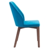 Vaz Dining Chair - Blue Velvet - ZM-100270