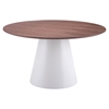 Query Dining Table - Walnut and White - ZM-100271