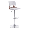 Lynx Bar Chair - Adjustable, White - ZM-100318