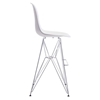 Zip Backless Bar Chair - White - ZM-100323