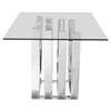 Fan Dining Table - Chrome - ZM-100325