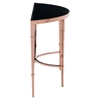 Elite Half Moon Console Table - Rose Gold and Black - ZM-100348