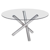 Stant Round Dining Table - Chrome - ZM-100352